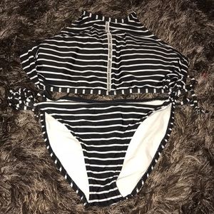 Black and white bikini